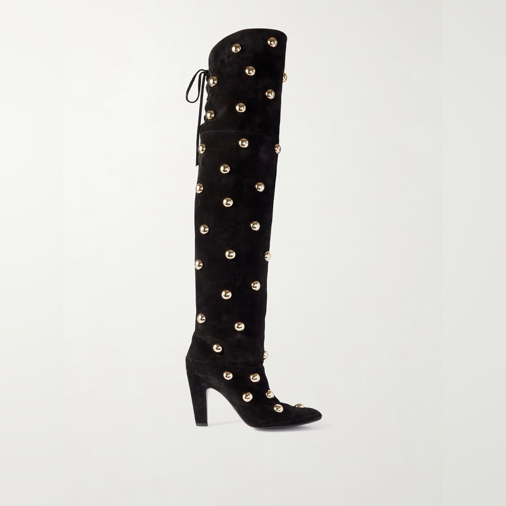 ✨ CHLOE EVE Studded suede over-the-knee boots $2,290